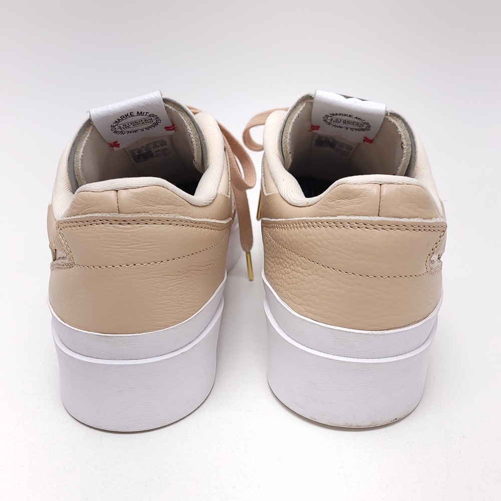 Adidas‎ Forum Bonega Tan Cream White Platform Leather Sneakers Womens 10 - Picture 8 of 10